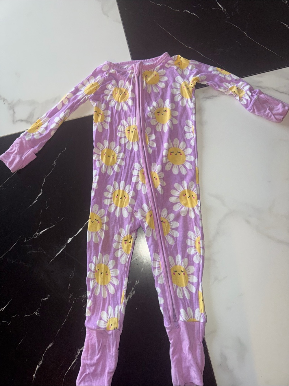 Little Sleepies Lavender Sunflower Footie Pajamas